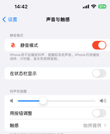 惠阳苹果15Pro维修网点分享iPhone15Pro系列机型中隐藏静音图标 