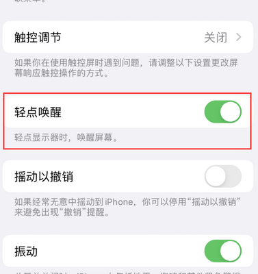 惠阳苹果售后服务分享iPhone轻点唤醒功能屏幕无反应